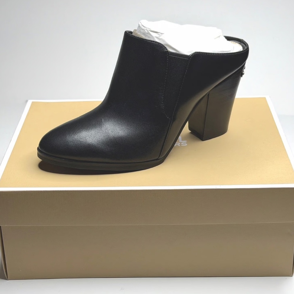 Michael Kors Black Leather Mules